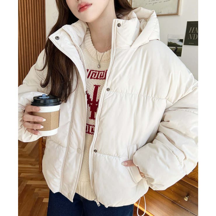 エコダウンフードブルゾン | moment+ | 詳細画像2 