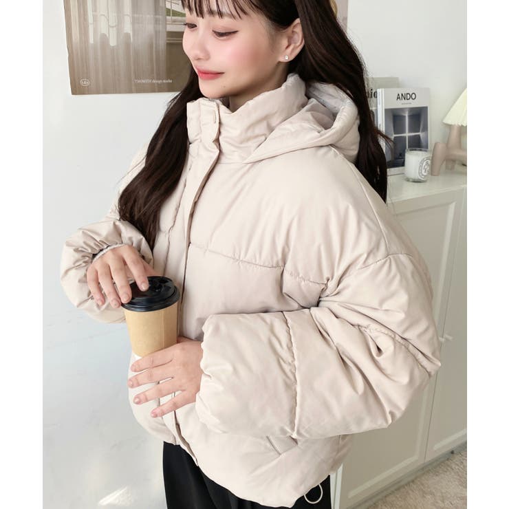 エコダウンフードブルゾン | moment+ | 詳細画像22 