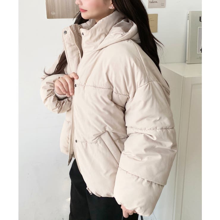 エコダウンフードブルゾン | moment+ | 詳細画像24 