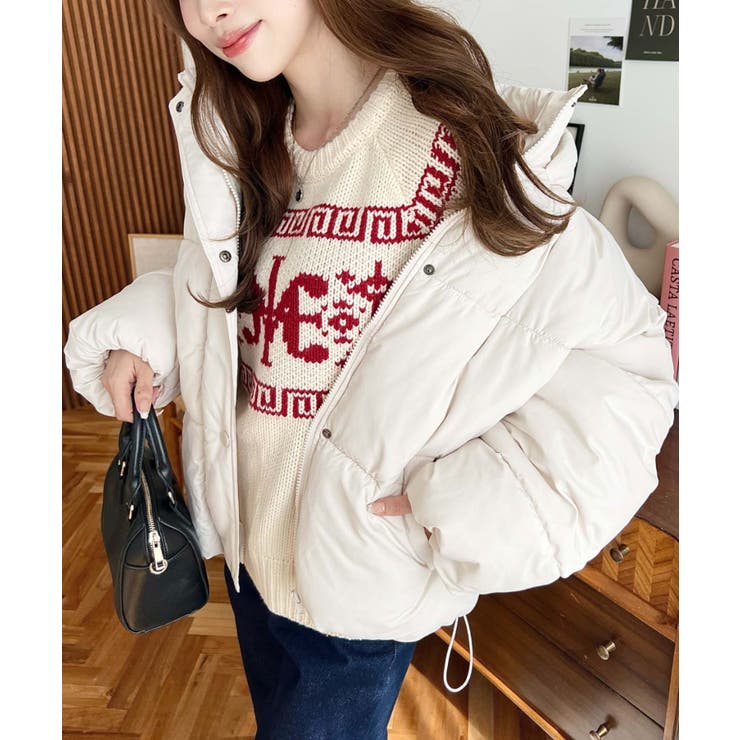 エコダウンフードブルゾン | moment+ | 詳細画像3 