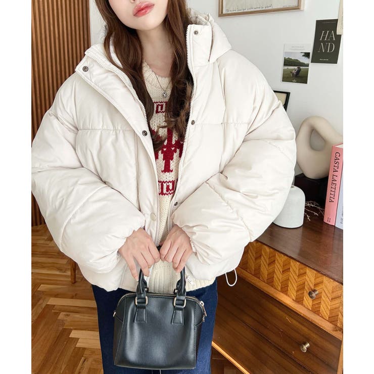 エコダウンフードブルゾン | moment+ | 詳細画像4 