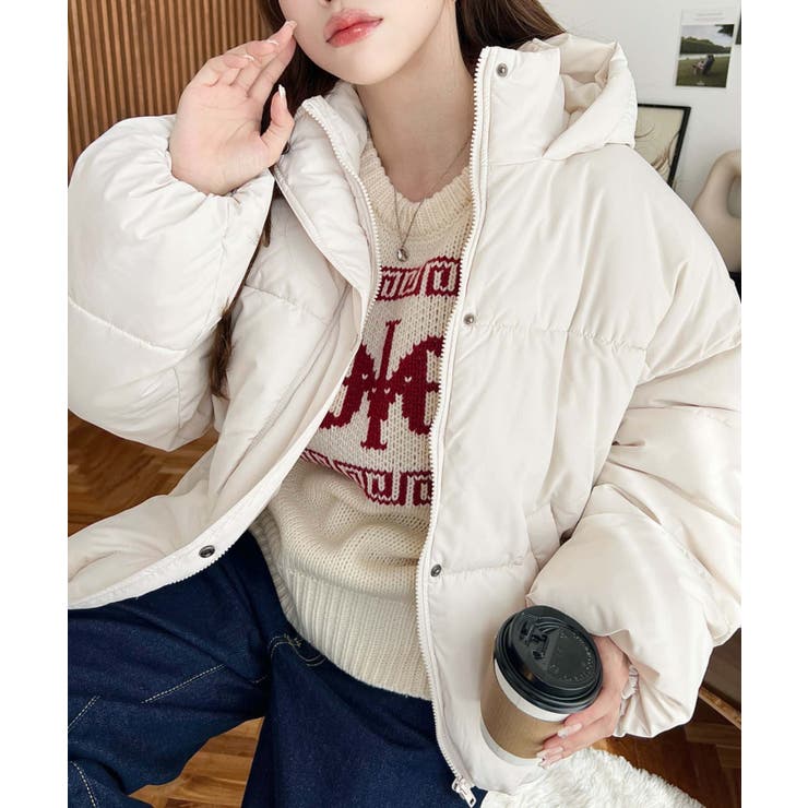 エコダウンフードブルゾン | moment+ | 詳細画像5 