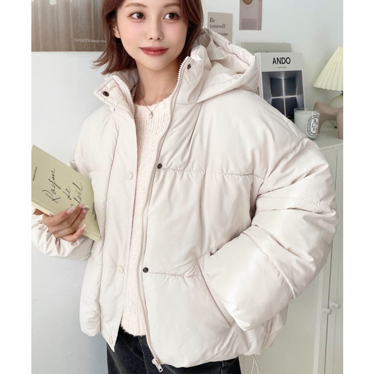 エコダウンフードブルゾン | moment+ | 詳細画像7 