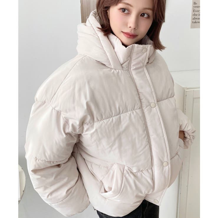 エコダウンフードブルゾン | moment+ | 詳細画像8 