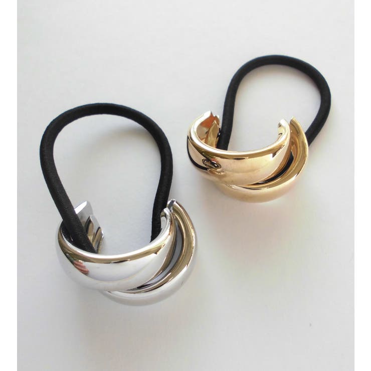 デザインメタルフープヘアゴム | monamona | 詳細画像1 