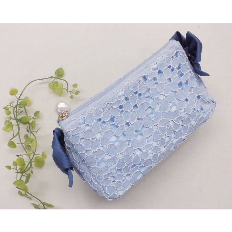 BLUE | ポーチ 化粧ポーチ 小物入れ コスメポーチ ミニバッグ バッグインポーチ | monamona