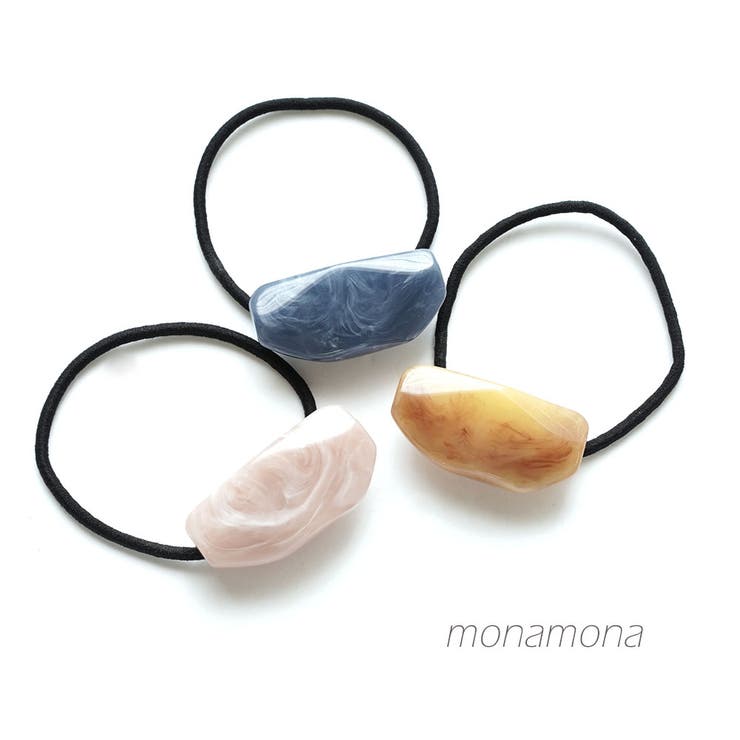 マーブル柄アクリルポニー リングゴムが交換できる | monamona | 詳細画像1 
