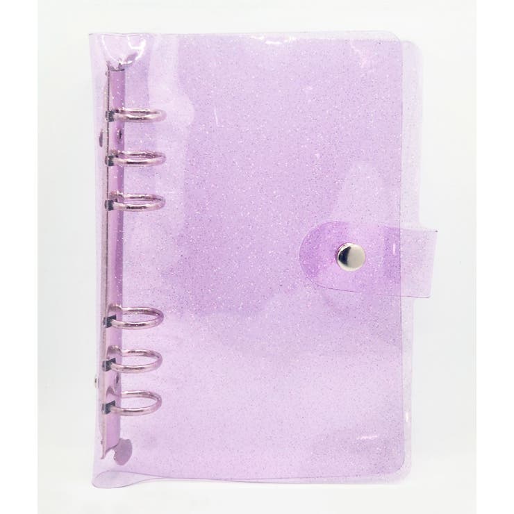 パープル | シール帳 バインダー ラメ入りクリアバインダー | monamona