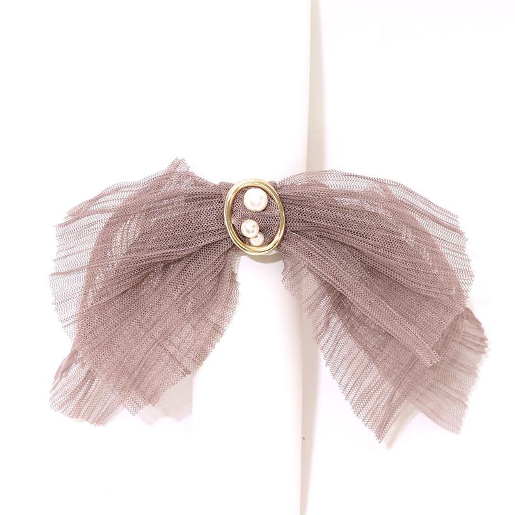 ベージュ | ワイドリボンポニー パール | monamona