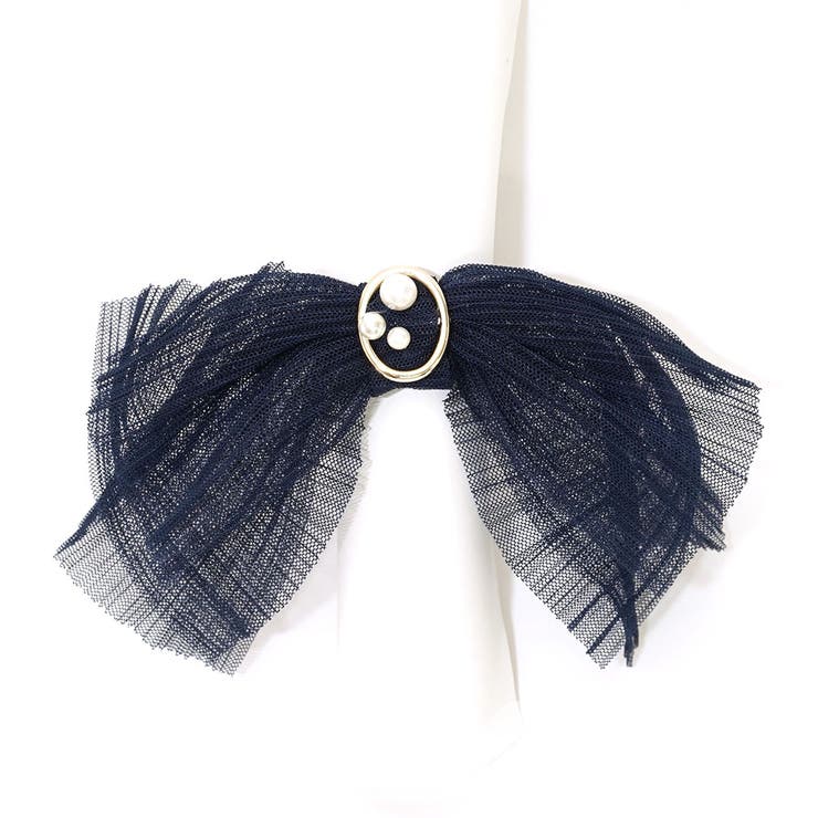 ネイビー | ワイドリボンポニー パール | monamona