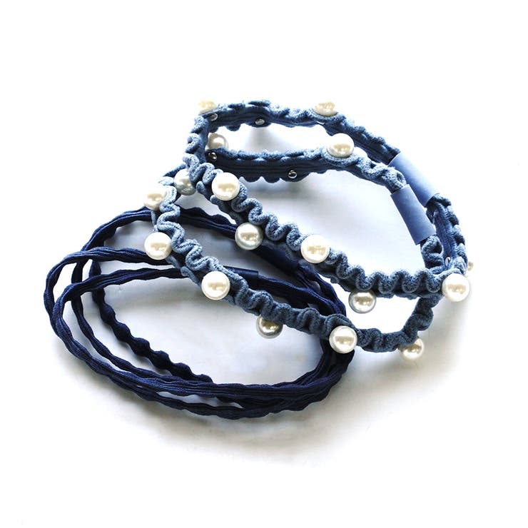 ブルー | 4Pウェーヴセットゴム | monamona