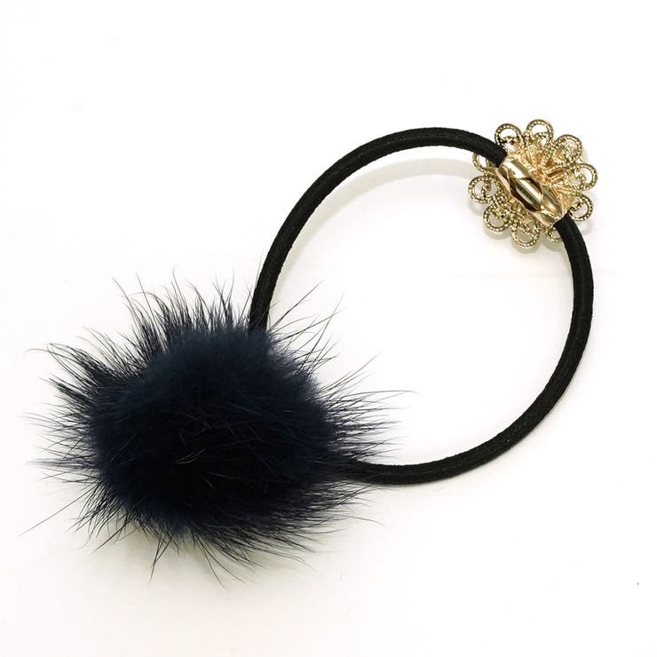 パールビジュー＆ファーヘアポニー | monamona | 詳細画像11 