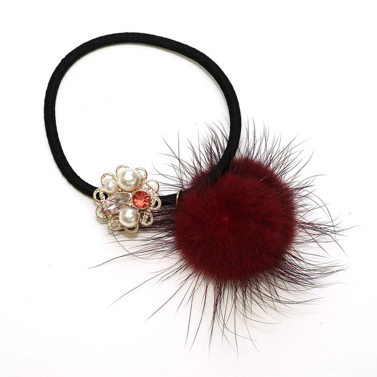 パールビジュー＆ファーヘアポニー | monamona | 詳細画像6 