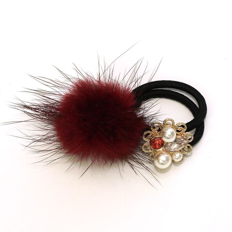 パールビジュー＆ファーヘアポニー | monamona | 詳細画像7 