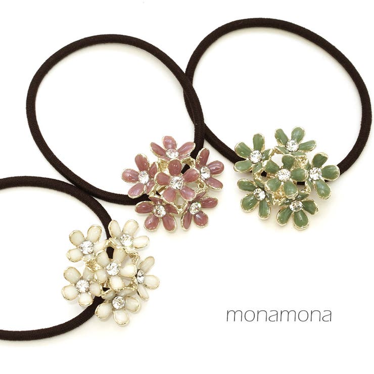 ヘアゴム 花モチーフ ヘアポニー | monamona | 詳細画像1 