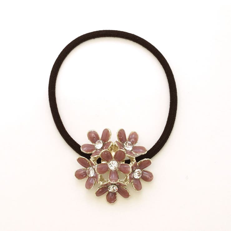 ピンク | ヘアゴム 花モチーフ ヘアポニー | monamona