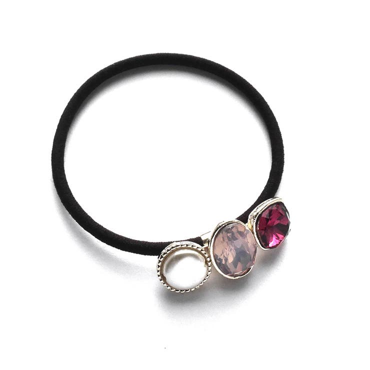 パールビジューヘアゴム ヘアポニー | monamona | 詳細画像3 