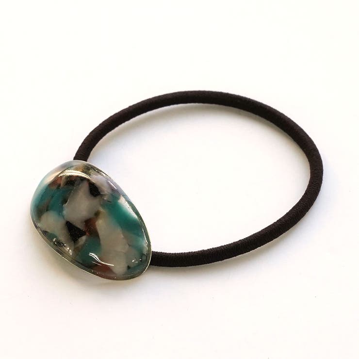 ヘアゴム オーバルタイプ マーブル柄 | monamona | 詳細画像9 