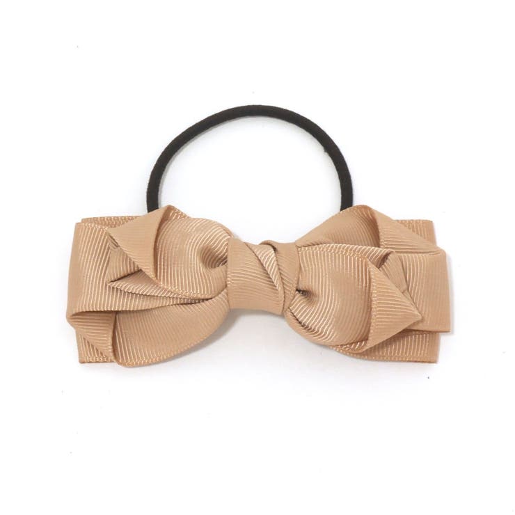 ベージュ | グログランリボンポニー | monamona