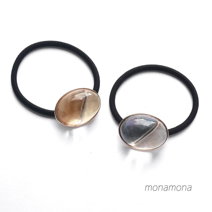 ツートンドームヘアゴム ヘアポニー | monamona | 詳細画像1 
