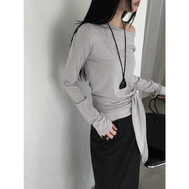 ウエストラップデザインTシャツ 韓国ファッション | mood in seoul | 詳細画像2 