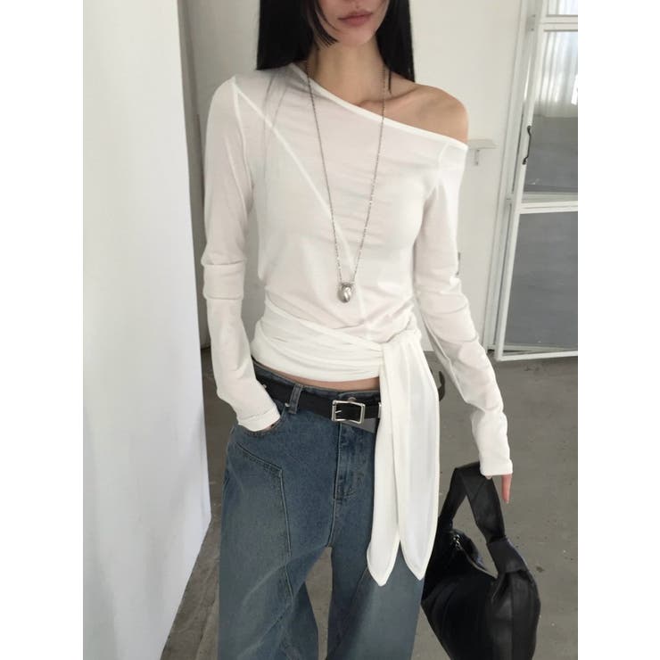 ウエストラップデザインTシャツ 韓国ファッション | mood in seoul | 詳細画像4 