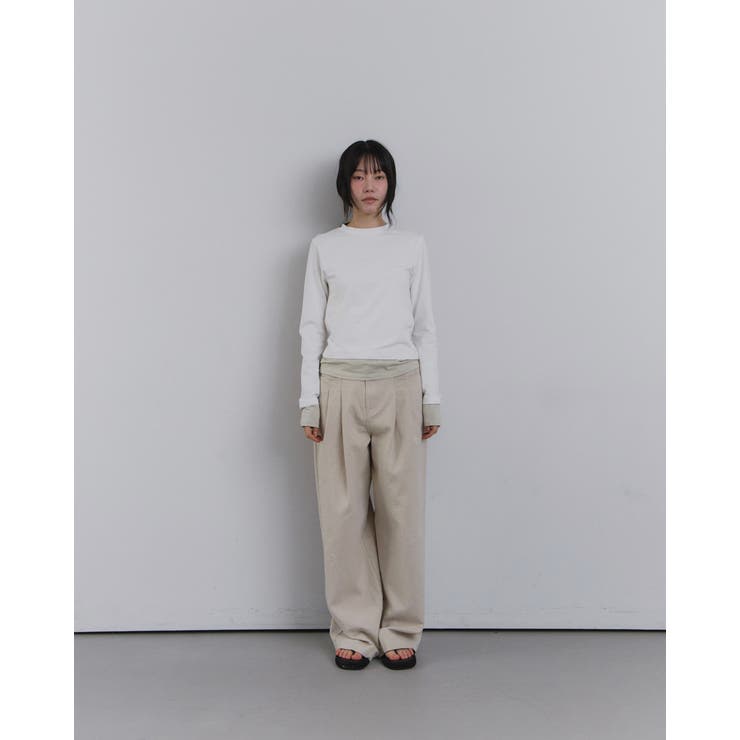 レイヤードフィットTシャツ 韓国ファッション | mood in seoul | 詳細画像3 