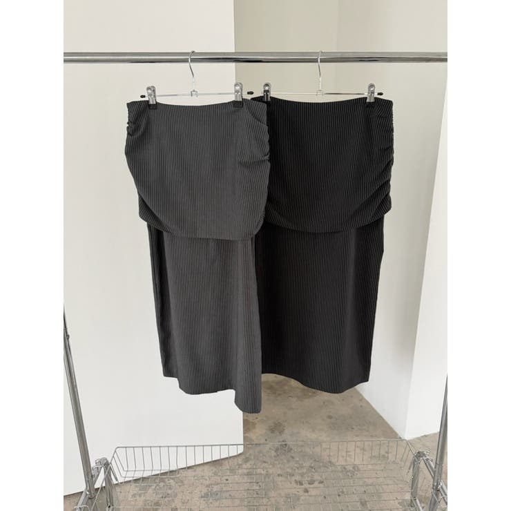 リブデザインスカート 韓国ファッション | mood in seoul | 詳細画像3 