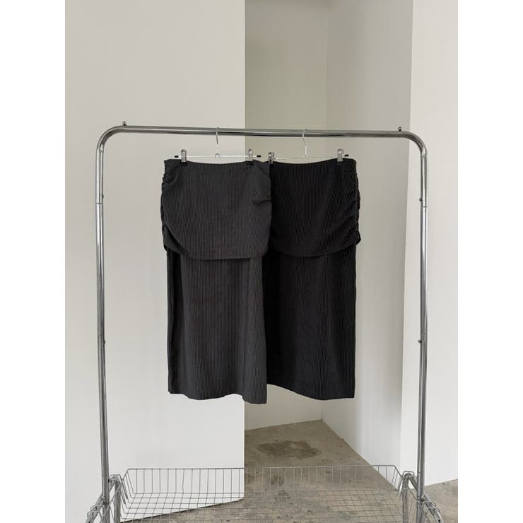 リブデザインスカート 韓国ファッション | mood in seoul | 詳細画像4 