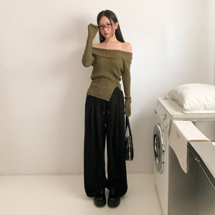 タックスウェットパンツ 韓国ファッション | mood in seoul | 詳細画像4 