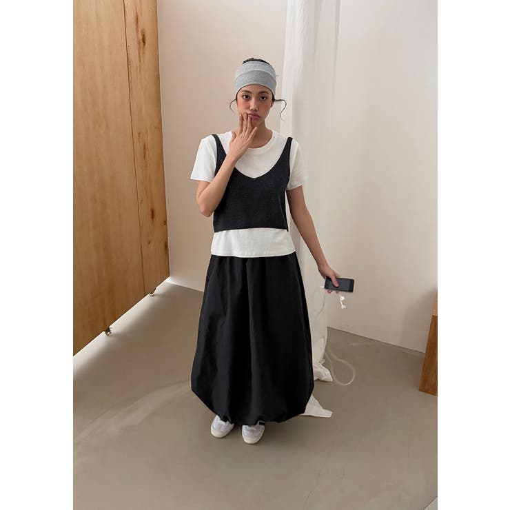 バルーンロングスカート 韓国ファッション | mood in seoul | 詳細画像3 