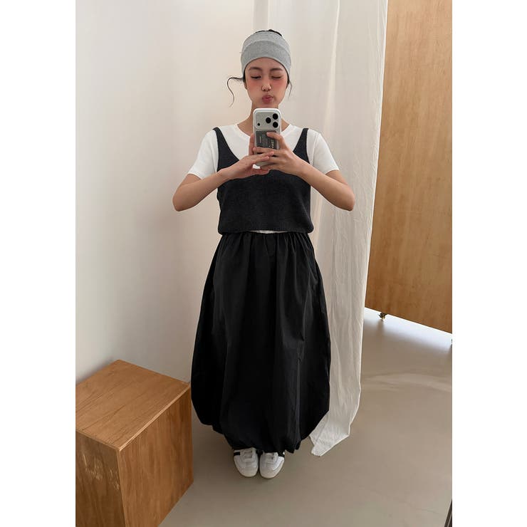 バルーンロングスカート 韓国ファッション | mood in seoul | 詳細画像8 