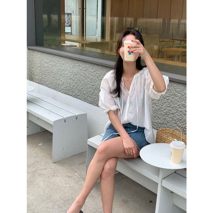 パフスリーブブラウス 韓国ファッション | mood in seoul | 詳細画像4 