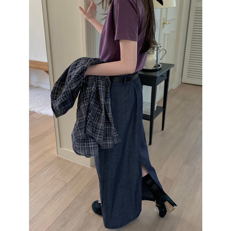 マキシリネンロングスカート 韓国ファッション | mood in seoul | 詳細画像6 