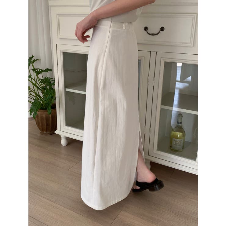 マキシリネンロングスカート 韓国ファッション | mood in seoul | 詳細画像8 