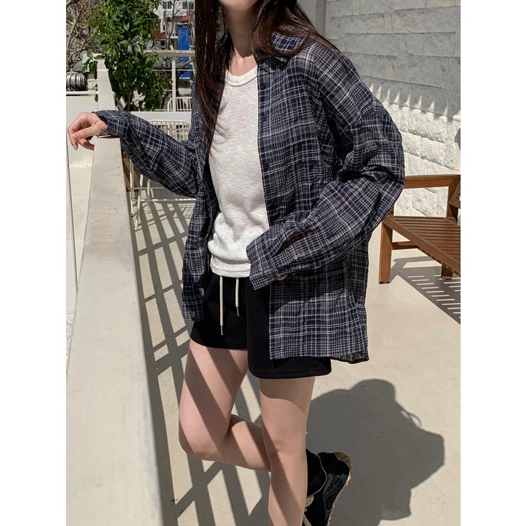 ビンテージチェックシャツ 韓国ファッション | mood in seoul | 詳細画像5 