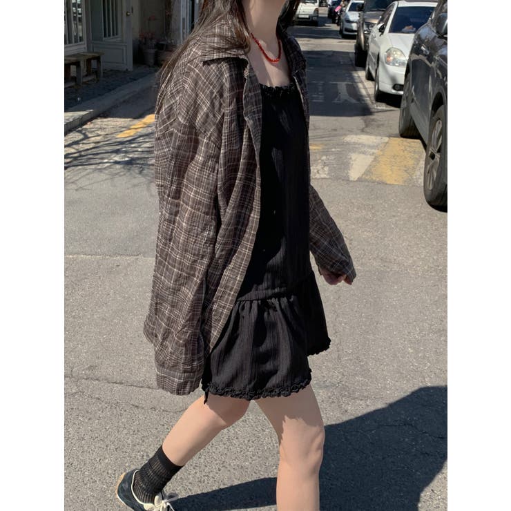 ビンテージチェックシャツ 韓国ファッション | mood in seoul | 詳細画像7 