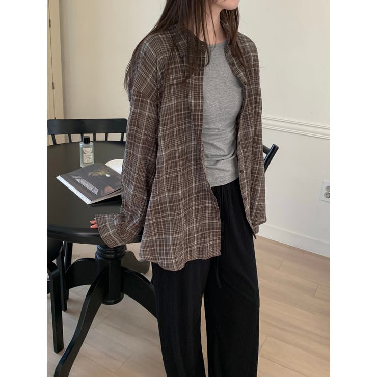 ビンテージチェックシャツ 韓国ファッション | mood in seoul | 詳細画像9 