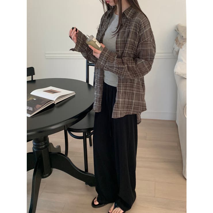 ビンテージチェックシャツ 韓国ファッション | mood in seoul | 詳細画像10 