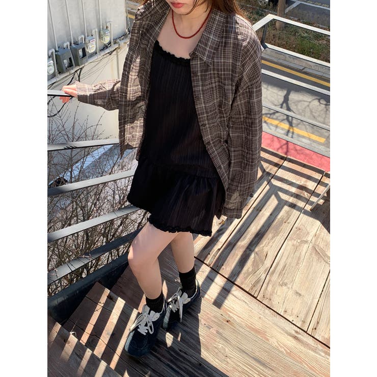 ビンテージチェックシャツ 韓国ファッション | mood in seoul | 詳細画像1 