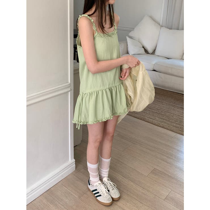 フリルキャミワンピ 韓国ファッション | mood in seoul | 詳細画像2 