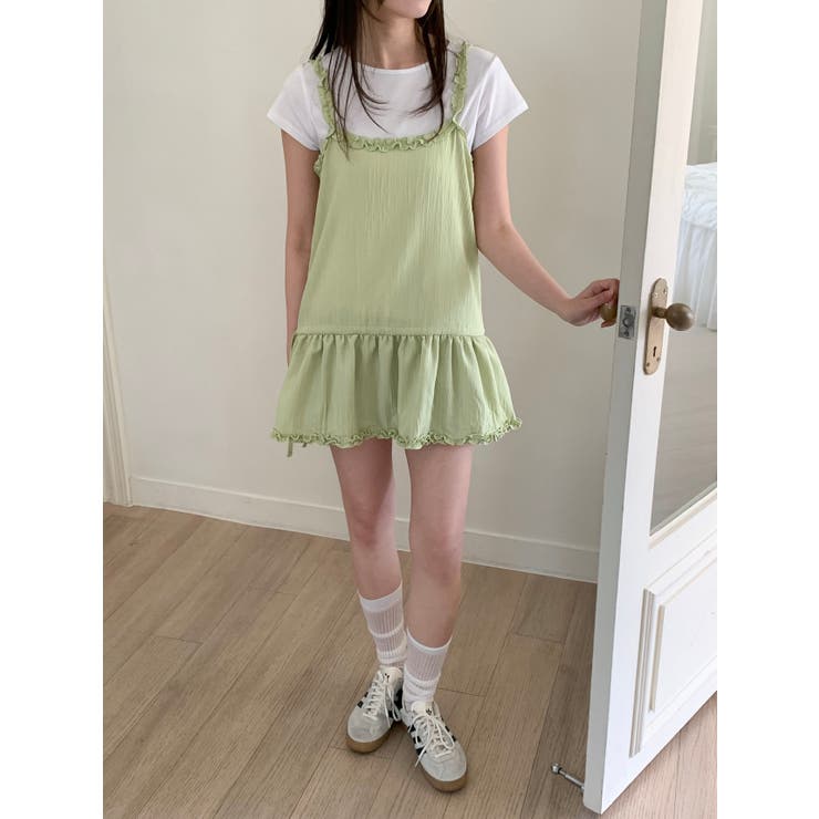 フリルキャミワンピ 韓国ファッション | mood in seoul | 詳細画像3 