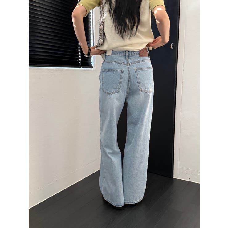 セミワイドデニムパンツ【サックスブルー】韓国ファッション | mood in seoul | 詳細画像24 