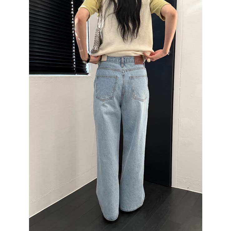 セミワイドデニムパンツ【サックスブルー】韓国ファッション | mood in seoul | 詳細画像25 