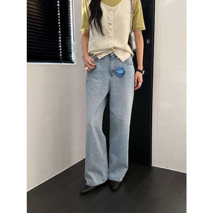 セミワイドデニムパンツ【サックスブルー】韓国ファッション | mood in seoul | 詳細画像26 