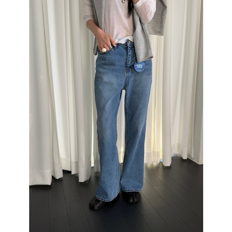 フレアデニムパンツ【ブルー】 韓国ファッション | mood in seoul | 詳細画像4 