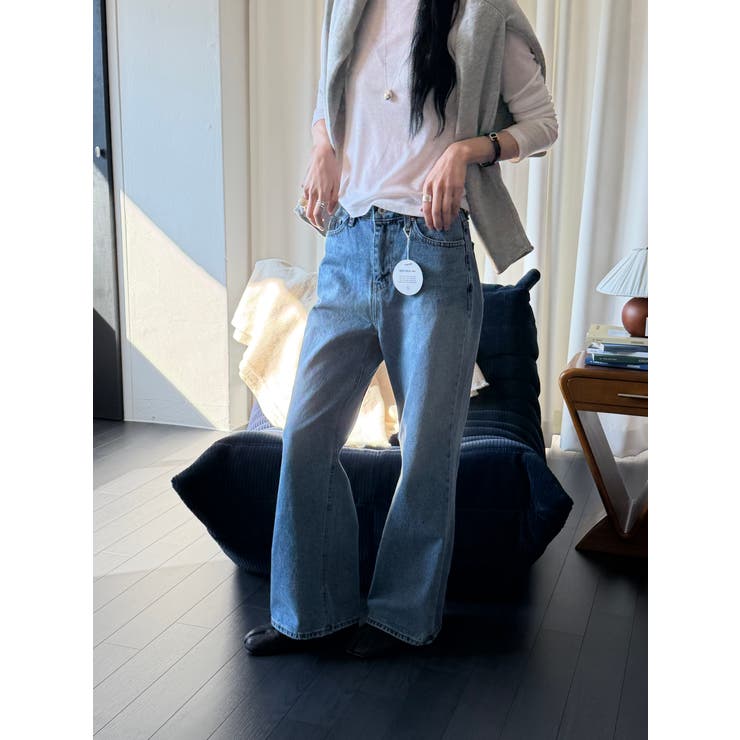 フレアデニムパンツ【ブルー】 韓国ファッション | mood in seoul | 詳細画像5 