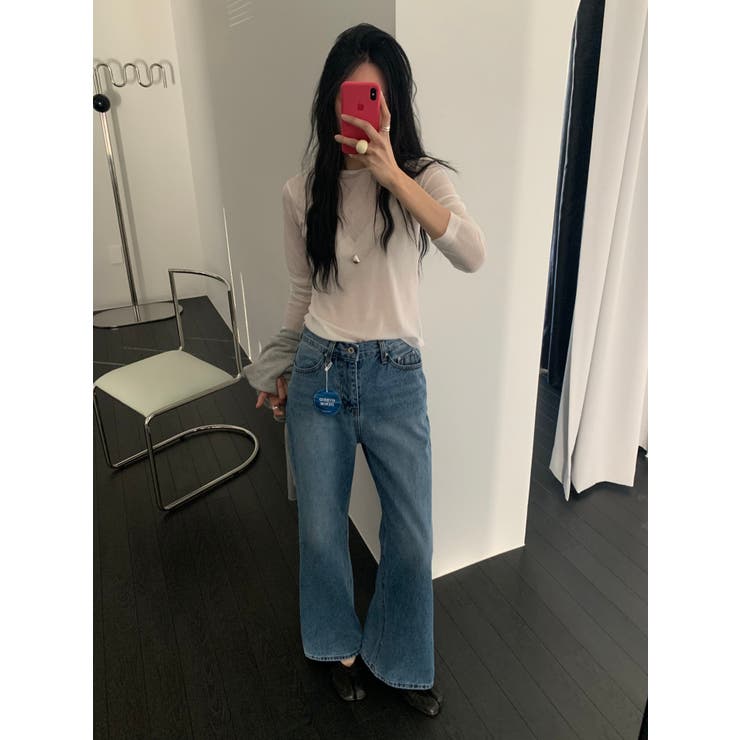 フレアデニムパンツ【ブルー】 韓国ファッション | mood in seoul | 詳細画像7 