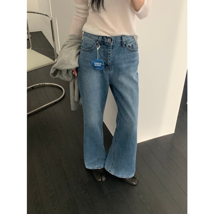 フレアデニムパンツ【ブルー】 韓国ファッション | mood in seoul | 詳細画像8 