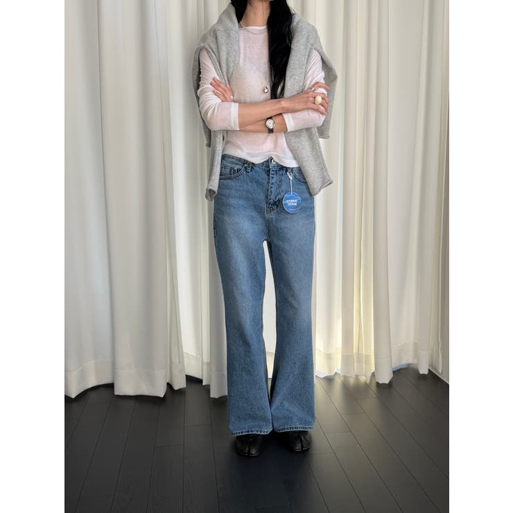 フレアデニムパンツ【ブルー】 韓国ファッション | mood in seoul | 詳細画像24 